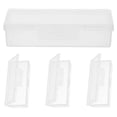 thumbnail image 1 of Estuche portátil de viaje para hisopos de algodón, 4 unidades, transparente, dispensador de esponjas cosméticas con tapa transparente, contenedor de baño para hisopos de algodón., 1 of 6