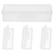 thumbnail image 1 of GOOHOCHY Estuche portátil de viaje para hisopos de algodón, 4 unidades, transparente, dispensador de esponjas cosméticas con tapa transparente, contenedor de baño para hisopos de algodón., 1 of 8