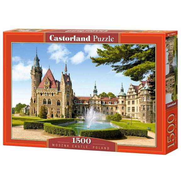 1500 Piece Jigsaw Puzzle, Moszna Castle, Poland, Historical building , Adult Puzzle, Castorland C-150670-2