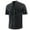 Black, variant on Wyobmus Men's Short Sleeved Top With Tie Up Spring Summer Solid Color Retro Stand Collar Pullover Shirt Black