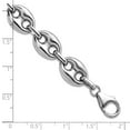 thumbnail image 2 of 925 Sterling Silver Hollow Rhodium Plated Polished 11.8mm Puffed Mariner Chain Necklace 18 Inch Chain Necklace for Women, 2 of 2