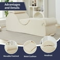 thumbnail image 2 of Puremind Yoga Chaise Lounge Chair, Chaise Lounge for Yoga with Headrest/Waist Pad/Foot Pad/Side Pockets,Yoga Chair for Relaxation Stretching, Beige, 2 of 10