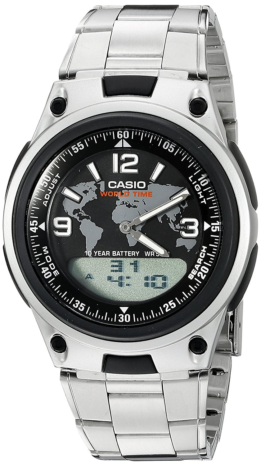 casio 24 hour analog watch