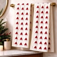 thumbnail image 5 of PYURTEP Christmas Hand Towels, 2 Pcs Soft Absorbent Holiday Kitchen Towels, Decorative Hand Towel for Christmas Bathroom Kitchen, 23.6 x 15.8 inch, 5 of 7