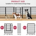 thumbnail image 4 of Jhsomdr Dog Playpen Outdoor 32" Height 34 Panels Heavy Duty Metal Dog Pen with Doors Indoor Puppy Playpen Pet Fence for Large/Medium/Small Dogs, 4 of 9