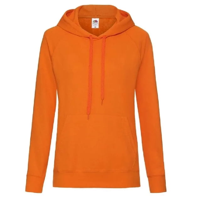 Fruit of the Loom - Chaquetilla ligera con capucha para mujer (Naranja)