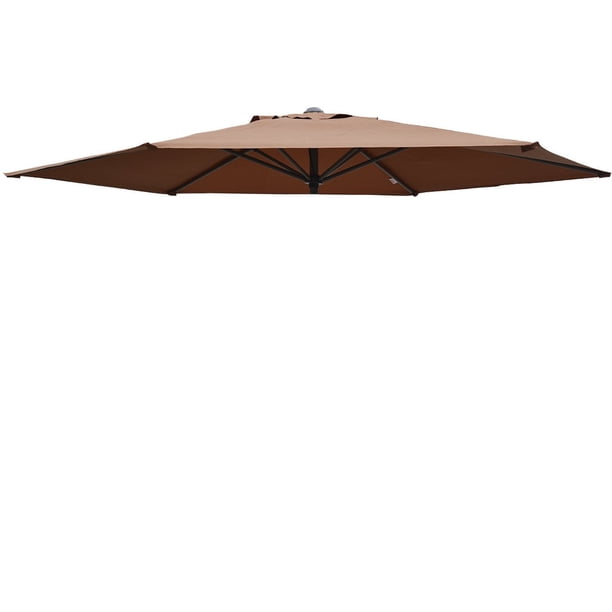 Replacement Patio Umbrella Canopy Cover For 11 5ft 8 Ribs Umbrella Taupe Canopy Only Brown Walmart Com Walmart Com
