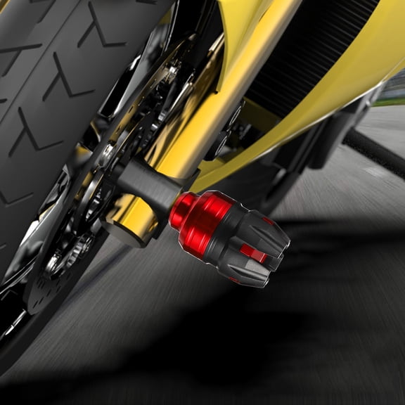 OATIPHO 2Pcs Motorbike Front Fork Cup Red Aluminum Anti Collision Accessory with Buffer Pad