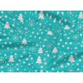 thumbnail image 5 of oneOone Rayon Turquoise Blue Fabric Snowflake,Star & Tree Fabric For Sewing Printed Craft Fabric By The Yard 56 Inch Wide, 5 of 5