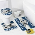 thumbnail image 4 of Football Cowboys Shower Curtain Sets Non-Slip Rugs Bath Mat Toilet Cover U Shaped Mat 4 Pcs, 4 of 6