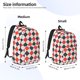 thumbnail image 2 of Fotbe Red and black argyle Mochila de Lona con Estampado, Mochila Duradera, Mochila Versátil de Alta Calidad, Mochila Compacta Vintage-Medium, 2 of 5