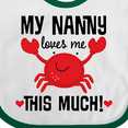 thumbnail image 4 of Inktastic Nanny Loves Me Grandson Boys or Girls Baby Bib, 4 of 4