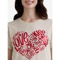 thumbnail image 2 of Valentine’s Day Women's Graphic Tee from Way to Celebrate, Sizes S-XXXL, 2 of 5