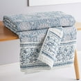 thumbnail image 5 of Levtex Home - Adare Blue - Throw - Bordered Floral - Blue, Navy and White - Quilt (50x60in.) and Sham 50x60in. - Cotton, 5 of 6