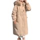 thumbnail image 1 of Puntoco Chaqueta De Algodón Y Lana De Manga Larga De Color Liso Para Mujer, Con Cremallera En El Bolsillo Y Capucha De Longitud Media, 1 of 3