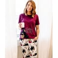 thumbnail image 5 of Lazy One Women's Pajama Set, Short Sleeves with Cute Prints, Relaxed Fit, Huckleberry, 5 of 7