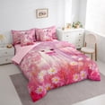 thumbnail image 3 of jejeloiu Cartoon Halloween Ghost Twin Bedding Sets 7-Piece,Kawaii Flower Daisy Bedding Comforter Set,Rustic Plant Floral Sheet Sets For Girls Teens,Lightweight Room Decor Reversible, 3 of 8