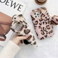 thumbnail image 4 of Allytech Plush Case for iPhone 13 6.1" 2021 Released, Leopard Printed Fashion Luxury Cute Fuzzy Furry Warm Plush Fluffy Fur Soft TPU Back Shock Absorption Case for iPhone 13, White, 4 of 5