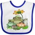 thumbnail image 3 of Inktastic Cute Group of Frogs Boys or Girls Baby Bib, 3 of 4