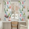thumbnail image 3 of Christmas Sheer Curtains 63 Inches Long, Cartoon Xmas Tree Winter Abstract Light Filtering Window Curtains for Living Room/Bedroom, Rod Pocket Voile Sheer Curtain Drapes, 52"W x 63"L, 2 Panels, 3 of 9