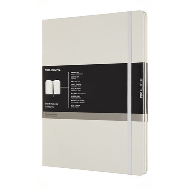 MOLESKINE PROFESSIONAL NOTEBOOK XXL PEARL GREY