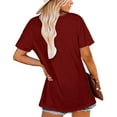 thumbnail image 4 of Spring Tops for Women 2025, Womens Cute Summer Tunic Short Sleeve Tees Shirts Floral Print Loose Fit Tops, 4 of 5