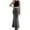 Grey, variant on Womens Skirts Midi Floral Embroidery Sequin Patchwork Double Layer Stretchy Elastic Waistband Bodycon Casual Party Pink Skirt M