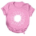 thumbnail image 2 of NAMTYQX Graphic Tees for Women Crewneck Lightweight Graphic Baggy Trendy Oversize Soft Fullprint Short Sleeve Womens Spring Tops Pink Size L, 2 of 4