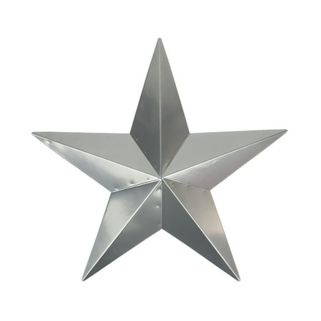 24 Silver Steel Country Rustic Star Indoor Outdoor Wall Decoration 24 Silver Steel Country Rustic Star Indoor Outdoor Wall Decoration