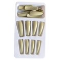 thumbnail image 2 of 1 Set French Tip Press on Manicure Kit Nails Coffin False Toe Files Glittery Stick Full Cover Ballet Style Beauty Tool DIY Decorations Type 18, 2 of 6