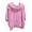 Pink, variant on Bmawag Womens Blouses Dressy Casual 3/4 Sleeve Hooded Plus Size Solid Color Turndown Collar Pullover Shirts Women's Trendy Casual Loose Blouses Gifts for Women Gray L