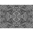 thumbnail image 1 of Ahgly Company Indoor Rectangle Patterned Black Eel Black Area Rugs, 2' x 4', 1 of 6