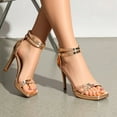 thumbnail image 2 of Women's Double Ankle Strap High Heel Sandals Stiletto Platform Dress Shoes, 2 of 6
