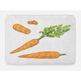 thumbnail image 1 of Green and Orange Bath Mat, Fresh Carrot Pattern with Leaves Sketch Illustration of Vegetables, Non-Slip Plush Mat Bathroom Kitchen Laundry Room Decor, 29.5 X 17.5 Inches, Orange Apple Green, Ambesonne, 1 of 2