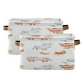 thumbnail image 2 of IAUYY Set of 2 Storage Cubes with Handles-Not Prone to Deformation Canvas Storage Baskets for Bedroom Closet Living Room Decorative Storage Baskets Farm Illustration Style, 2 of 9