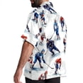 thumbnail image 3 of Ice Hockey Men's Casual Hawaiian Shirt Printed Button Down Short Sleeve Summer Beach Shirts Unisex, 3 of 6