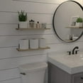 thumbnail image 2 of Estantes Flotantes, Estantes Flotantes de Madera para DecoracióN de , Estante de BañO Flotante Montado en la Pared para Almacenamiento Negro, 2 of 6