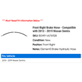 thumbnail image 2 of Front Right Brake Hose - Compatible with 2013 - 2019 Nissan Sentra - Raybestos, 2 of 2