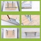 thumbnail image 2 of Folding Shelf Brackets - Heavy Duty Metal Foldable Triangle Shelf Brackets, DIY Wall Mounted Folding Table Hinge, Save Workbench Space, 2 of 4