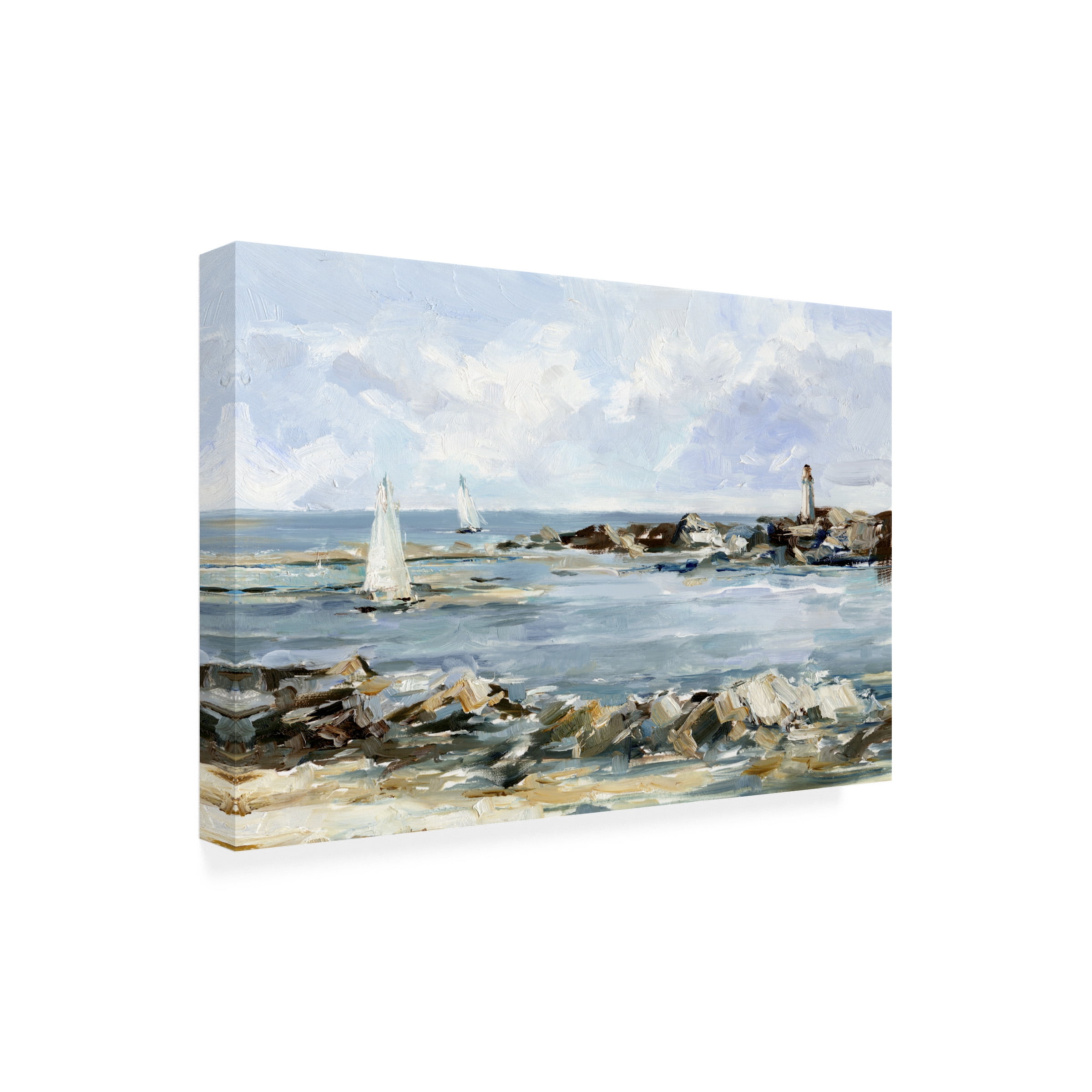 Ethan Harper 'Rocky Shore Coastline II' Canvas Art