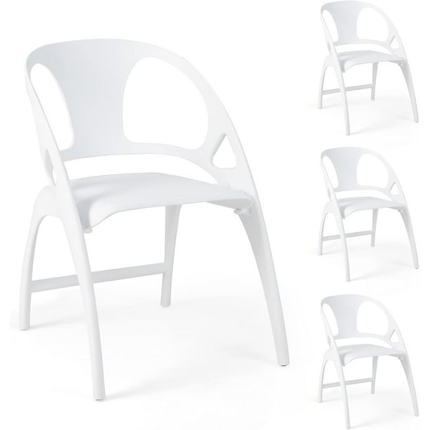 Folding Dining Chairs Set of 4, Outdoor Plastic Dining Chairs with
