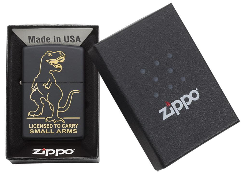 Zippo Dinosaur Black Matte Pocket Lighter