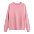 thumbnail image 5 of Womens Oversized Sweatshirts Pullover Round-Neck Casual Fall Clothes Casual Sweaters Tops Fleece Workout Winter Clothes, 5 of 6