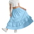 thumbnail image 6 of ATOGUTA Big Girls Skirt Casual High Waist Stretchy A-Line Skirts Soft Skorts Fashion Clothes Size 4T-15. Sky Blue, 6 of 6