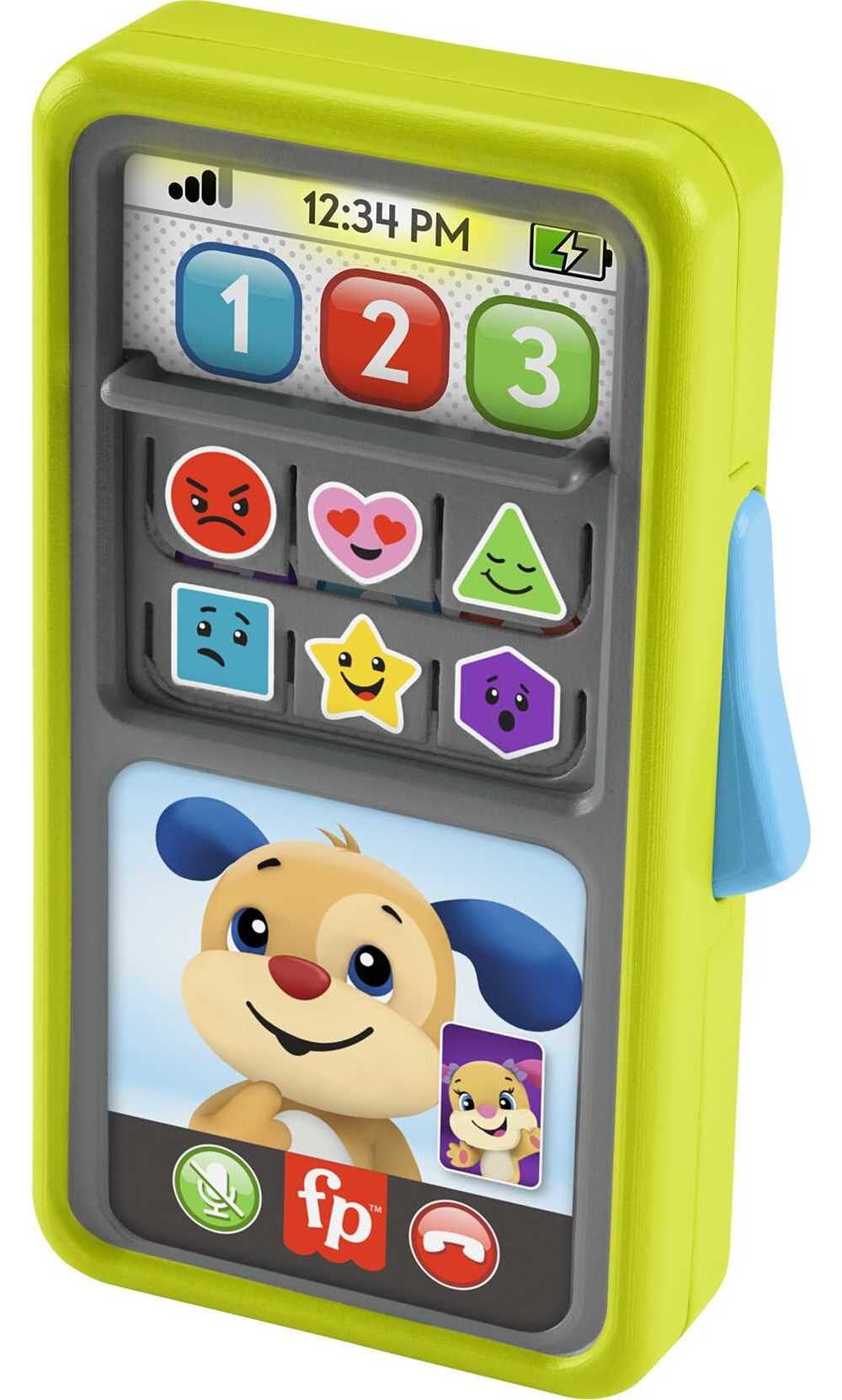 Fisher-Price Laugh & Learn 2-in-1 Slide to Learn Smartphone Musical Toy for Baby & Toddler