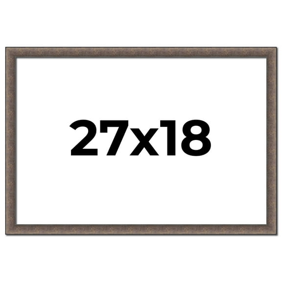 27x18 Frame Silver Real Wood Picture Frame Width 1.25 Inches | Interior Frame Depth 0.5 Inches |