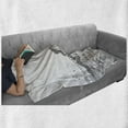 thumbnail image 6 of Nepal Soft Flannel Fleece Throw Blanket, Hand Drawn Monochrome Scene from Kathmandu Urban Life Illustration Buildings, Cozy Plush for Indoor and Outdoor Use, 50" x 60", Black and White, by Ambesonne, 6 of 6