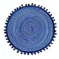 thumbnail image 2 of HHJZPR Round Pom Pom Woven Placemat, 14.96in Hand Braided Heat Resistant Table Charger Mat, Decorative Circular Dining Table Coaster for Home Kitchen Restaurant Party Decor, 2 of 5