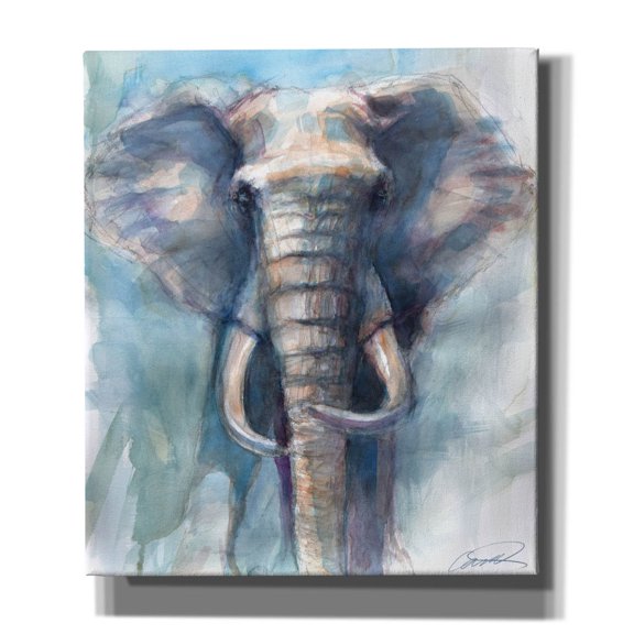 Epic Graffiti 'Gentle Giant Elephant' by Robert Campbell, Canvas Wall Art, 26"x30"