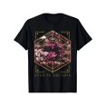 thumbnail image 1 of Retro Vintage arcadia Graphic T-Shirt for Men & Women - Black Hexagonal Floral Print with Golden Geometric Patterns, Short Sleeve Round Neck Casual Tee, Machine Washable unisex Top, 1 of 7